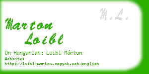 marton loibl business card